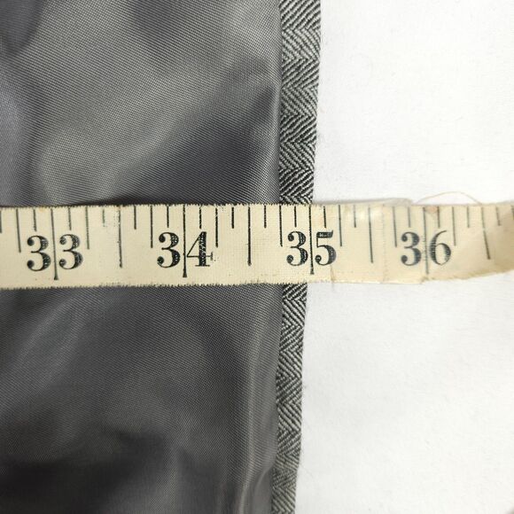 Hickey Freeman Mens 44L Gray Single Vent 2-Button Sports Coat Blazer Jacket - Picture 10 of 10